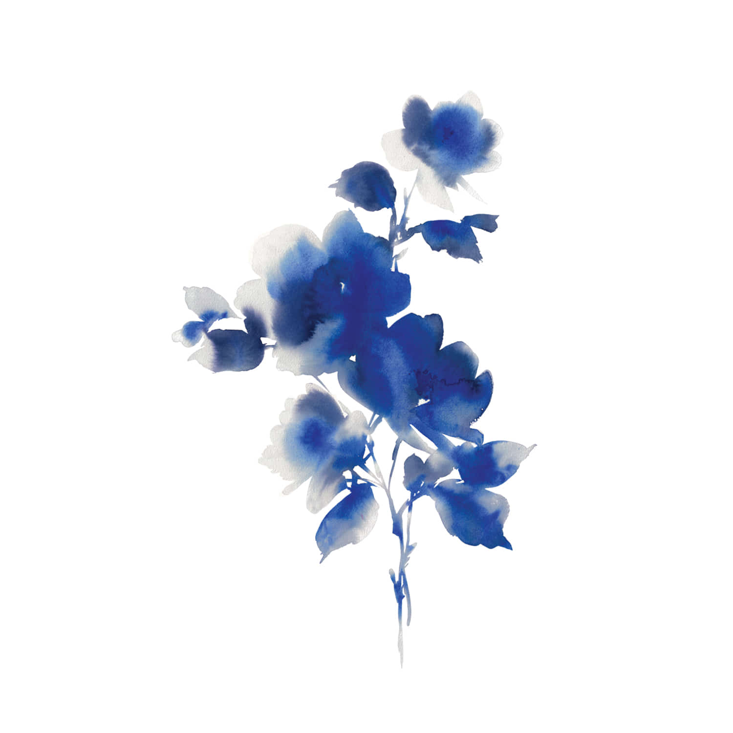 태틀리 Blue Bloom 타투스티커 페어 2매