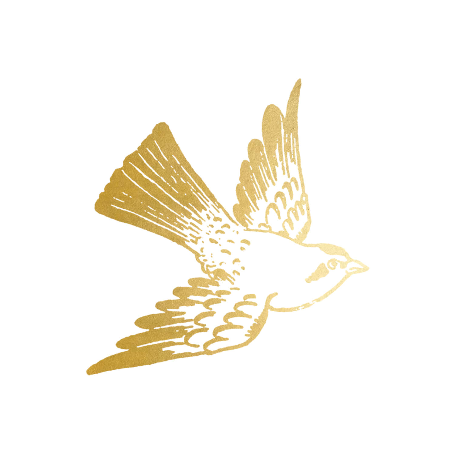 태틀리 Cartolina Bird Gold 타투스티커 페어 2매