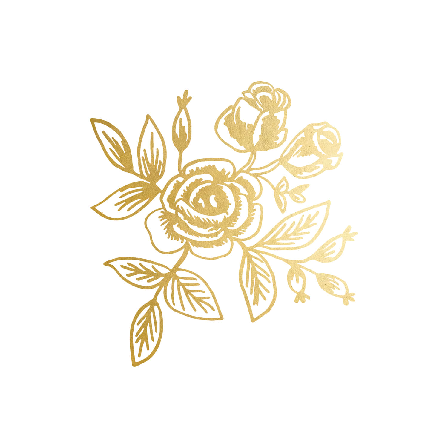 태틀리 Gold Floral 타투스티커 페어 2매