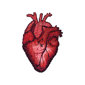 태틀리 Stitched Heart 타투스티커 페어 2매
