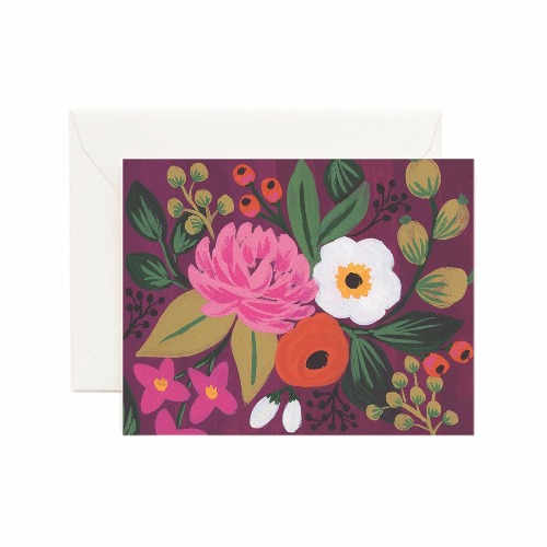 라이플페이퍼 Vintage Blossoms Burgundy Card 일상 카드