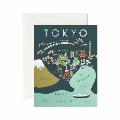 [Rifle Paper Co.] Tokyo Map Card 도시 카드