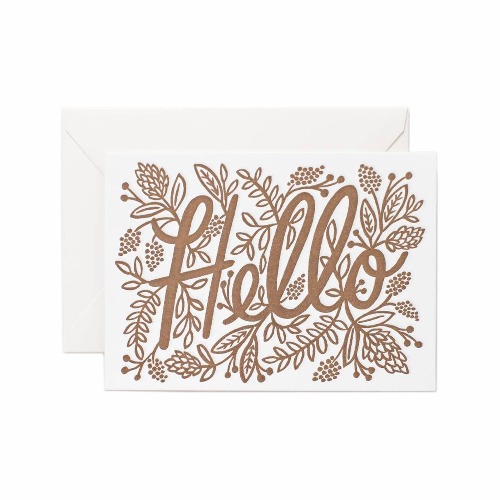 [Rifle Paper Co.] Letterpress Hello Card 일상 카드