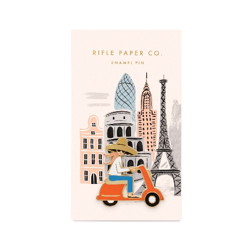 [Rifle Paper Co.] Scooter Girl Enamel Pin