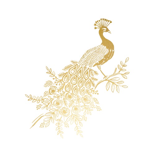 [Tattly] Gold Peacock Pairs