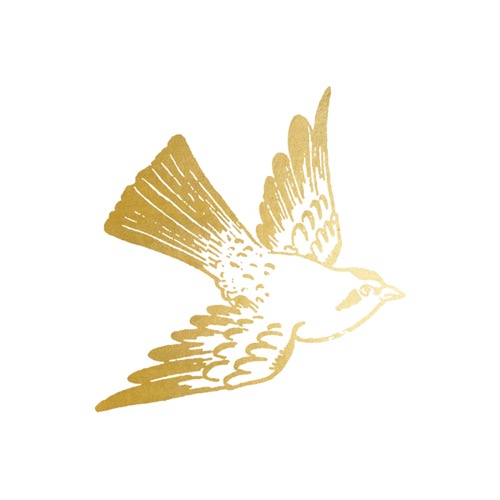[Tattly] Cartolina Bird Gold Pairs