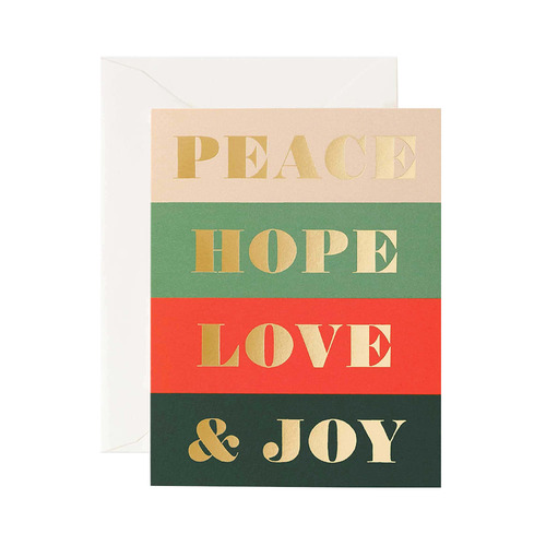 라이플페이퍼 Peace &amp; Joy Card 크리스마스 카드