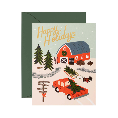 라이플페이퍼 Holiday Tree Farm Card 크리스마스 카드