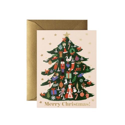 라이플페이퍼 Trimmed Tree Card 크리스마스 카드