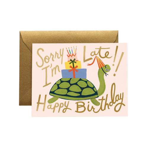 라이플페이퍼 Turtle Belated Birthday Card 생일 카드