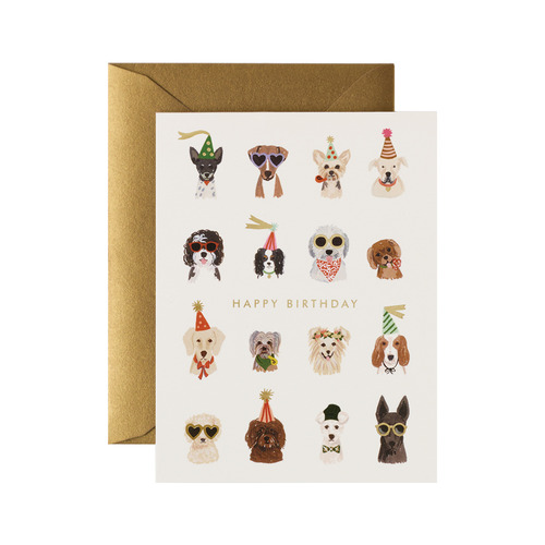 라이플페이퍼 Party Pups Birthday Card 생일 카드