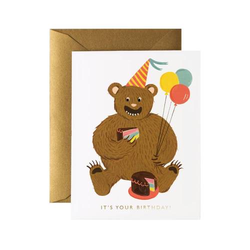 라이플페이퍼 Birthday Bear Card 생일 카드