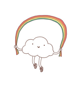태틀리 Skipping Rainbow 타투스티커 페어 2매