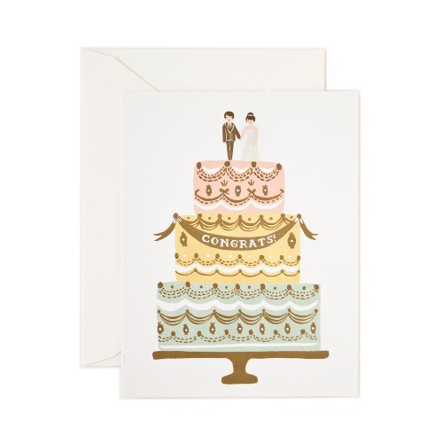 라이플페이퍼 Congrats Wedding Cake Card 웨딩 카드
