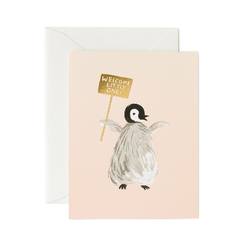 라이플페이퍼 Welcome Penguin Card 베이비 카드