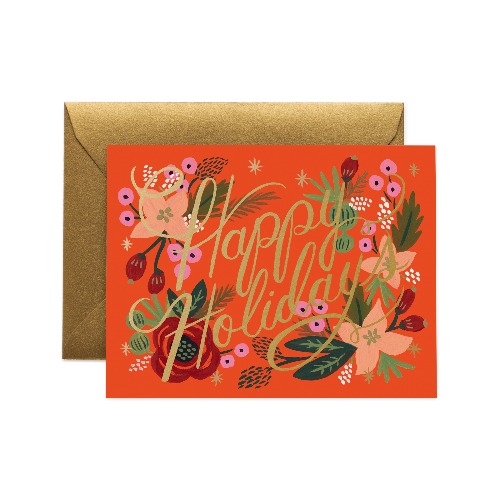 라이플페이퍼 Poinsettia Holiday Card 크리스마스 카드