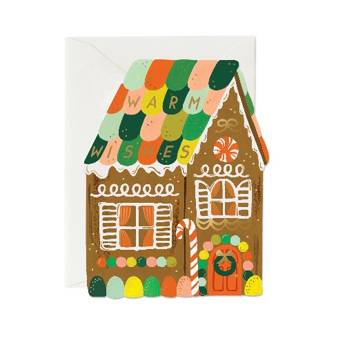 라이플페이퍼 Gingerbread House Card 크리스마스 카드