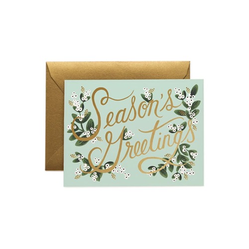 라이플페이퍼 Mistletoe Seasons Greetings Card 크리스마스 카드