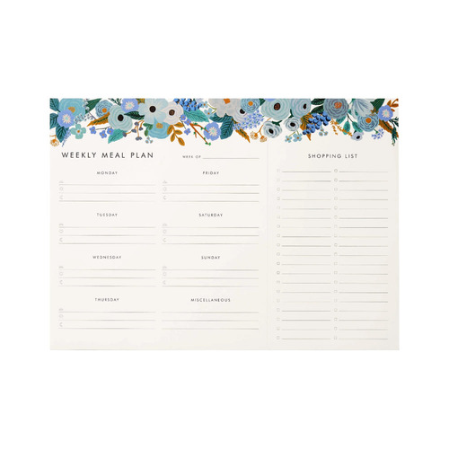[Rifle Paper Co.] Garden Party Blue Weekly Meal Planner 밀 플래너